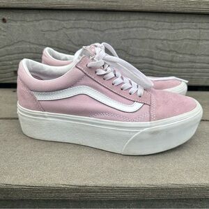 Vans Old Skool Platform Stackform Suede Skate Shoes Lilac Size 6.5